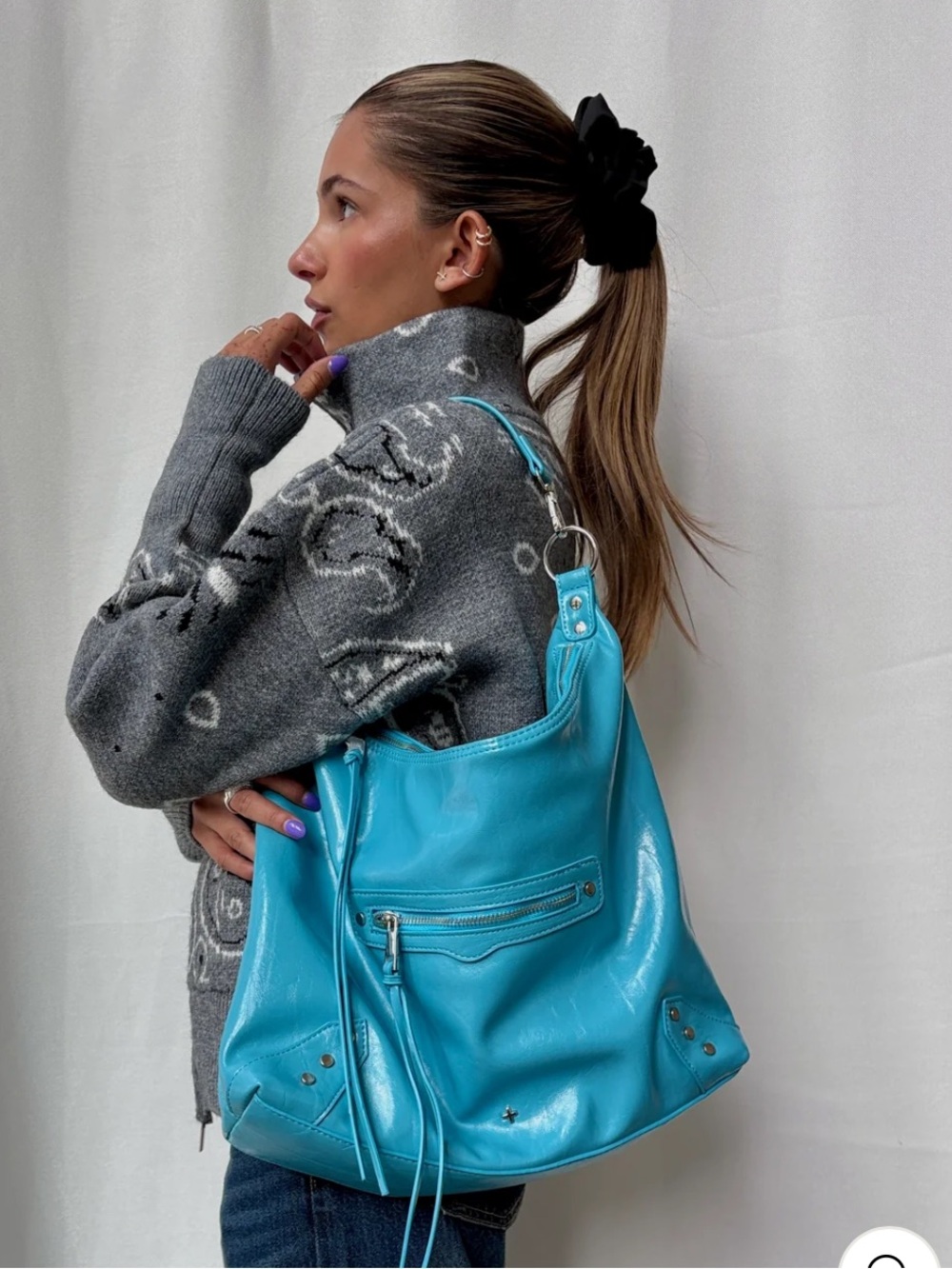 PETA + JAIN Infinity Moto Hobo Bag